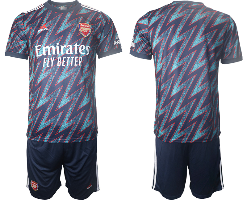 Men 2021-2022 Club Arsenal away blue blank Soccer Jersey